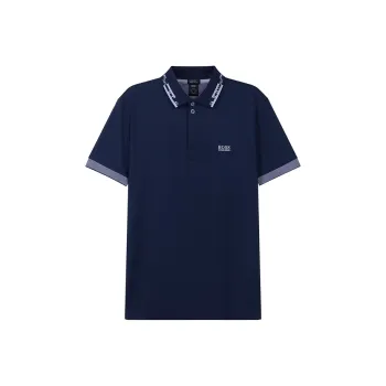 HUGO BOSS Short Sleeved Polo Shirt Men's Blue