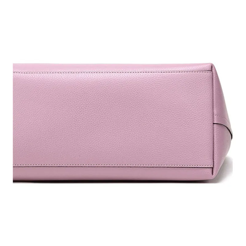 COACH Market Tote Grain Leather Tote Handbag, Shoulder Bag Large Size Women's Light Purple-5