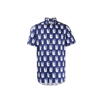 KENZO Shirts Men Blue