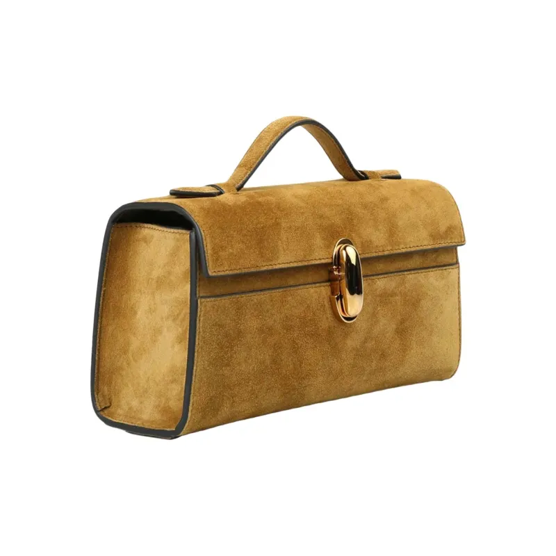 SAVETTE Calfskin Handbag Women's Dark Umber-1