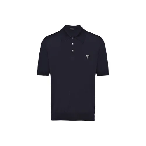 PRADA Triangle Logo Short-Sleeved Polo Shirt