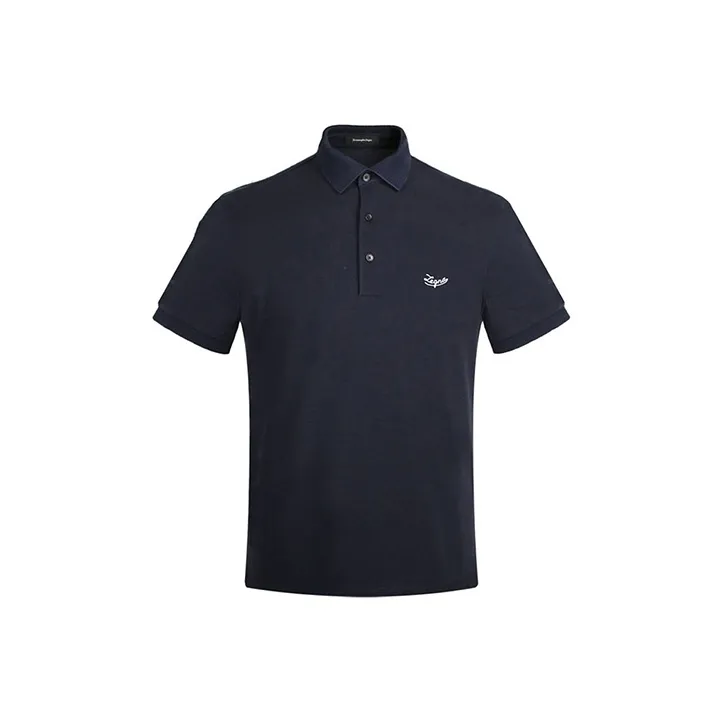 Zegna SS22 Polo Shirt Men's Marine Blue-0