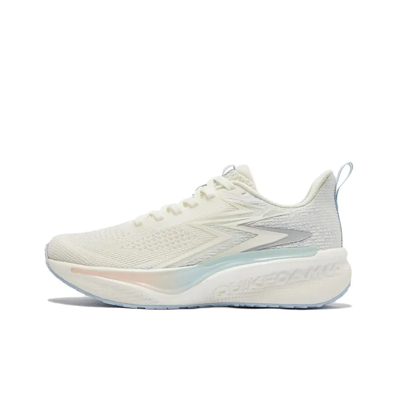 361° Abrasion Resistant Slip Resistant Low Top Casual Running Shoes Women's White Blue-0