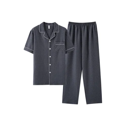 XIAFENYAN Pajama Set Men's Dark Gray