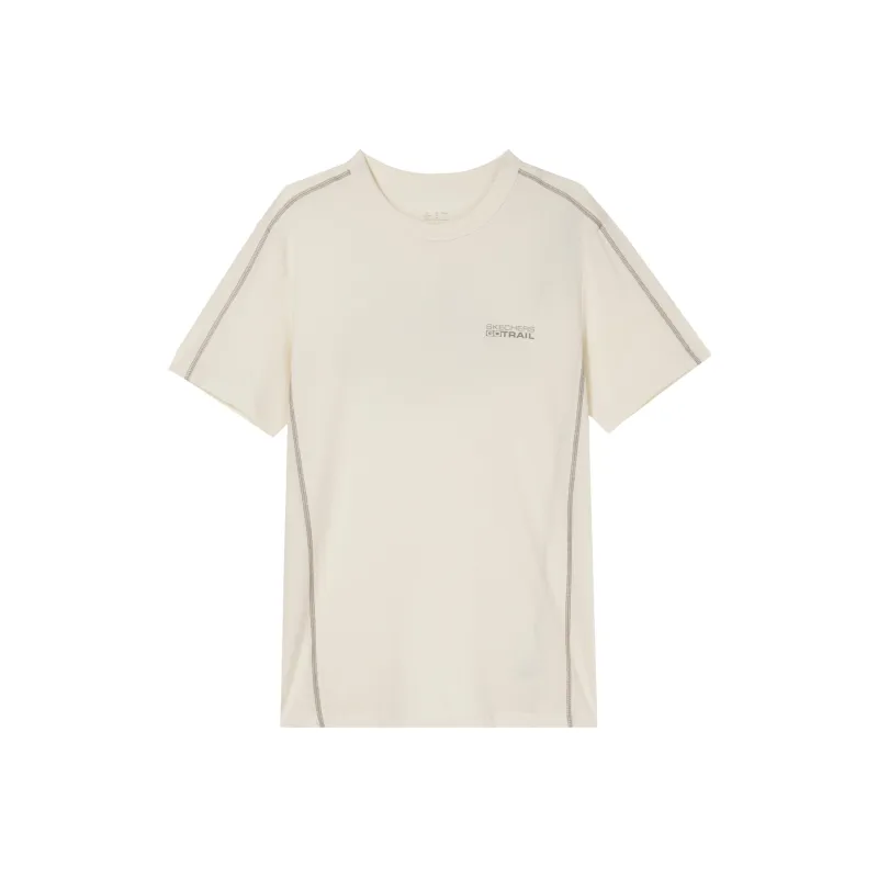 Skechers SS24 T-Shirt Men's Cream Beige White-0
