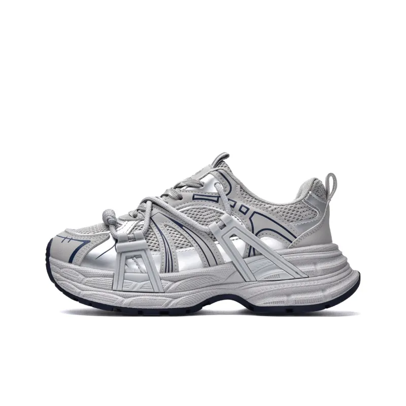 MISTERY Breathable, Slip Resistant, And Abrasion Resistant Low Top Chunky Sneakers Women's-10