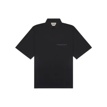 Fear Of God Essentials Short Sleeve Boxy Polo Weathered Black