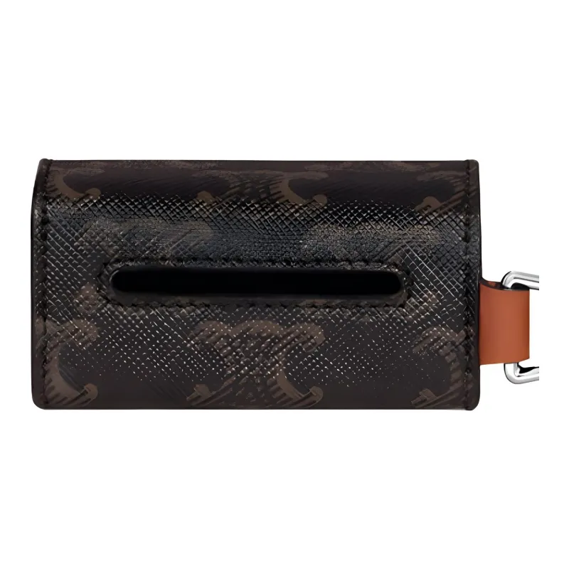 CELINE Triomphe Calfskin And Canvas Puppy Carrier Stand Unisex Tan-3