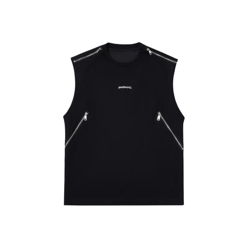 TESTUNG Fashion Versatile Sleeveless Sports Shirt Unisex-0