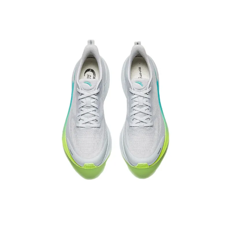 Anta Hydrogen Run 7 Slip Resistant And Breathable Low Top Casual Running Shoes Men's Gray Blue Green-2