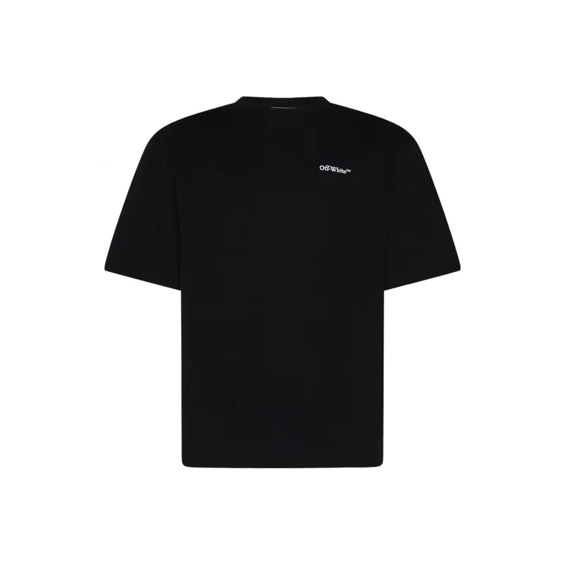 OFF WHITE Tattoo Arrow embroidery Cotton T shirt-0