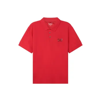 EMPORIO ARMANI EA7 Polo Shirts Men Racing Red