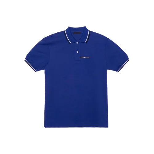 PRADA Polo Shirts Men Blue