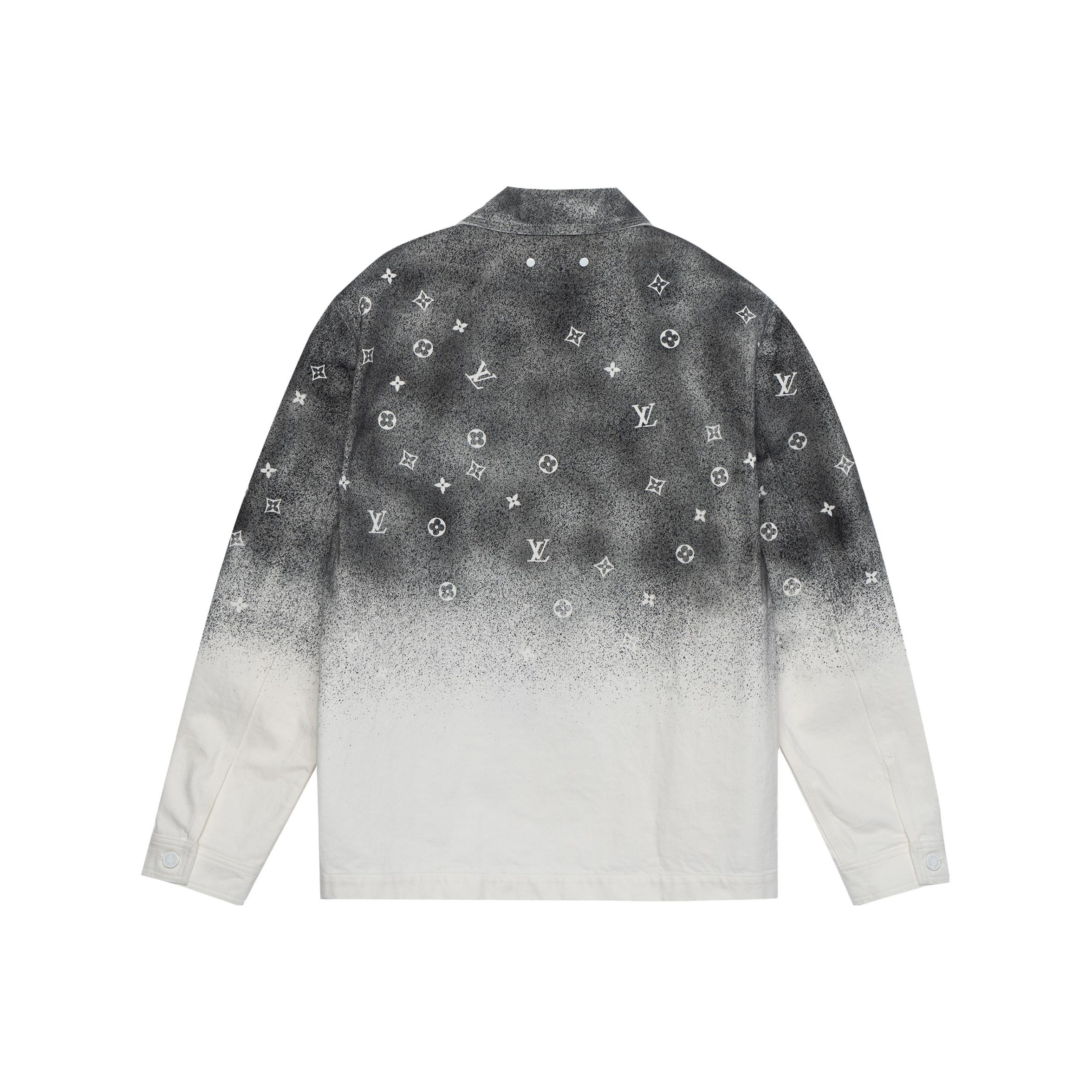 LOUIS VUITTON SS22 Men Starry Sky Sleeve Shirt Grey - Cheap LOUIS VUITTON SS22 Men Starry Sky Sleeve Shirt Grey - Cheap