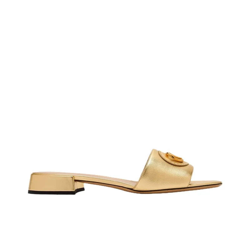 Valentino Slide Slippers 3cm Women's Gold-1