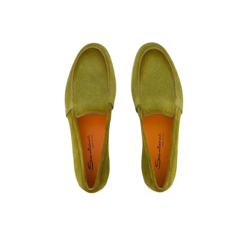 Santoni Malibu Casual Shoes Men's Green-4