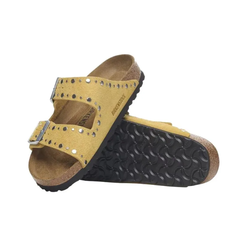 Birkenstock Arizona Rivet EVA Abrasion Resistant Slide Slippers Women's Yellow Narrow-4