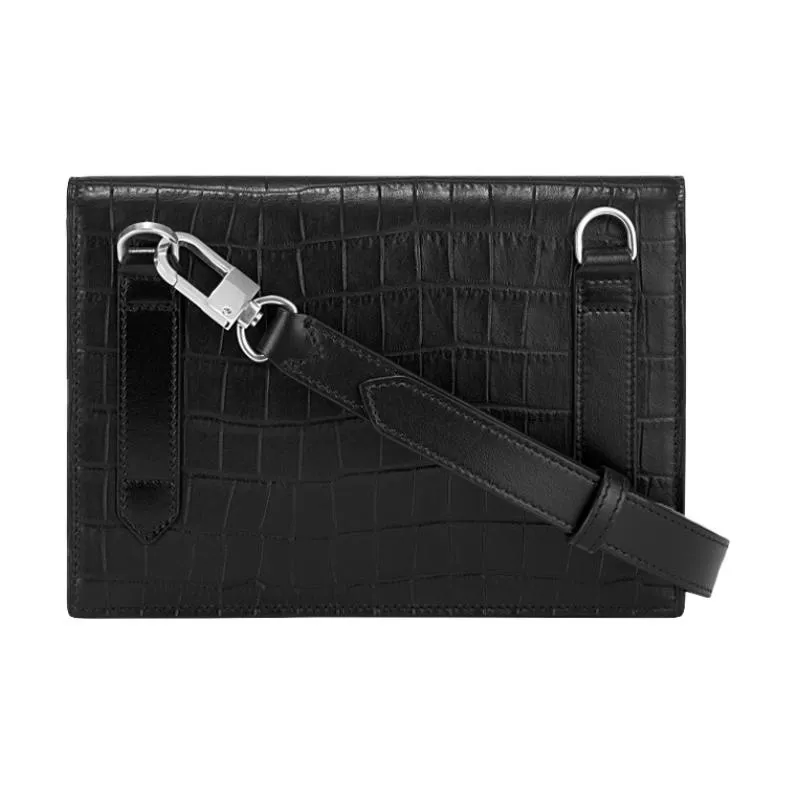 MONTBLANC Meisterstuck Cow Leather And Leather Crossbody Bag Shoulder Bag Mini Men's Black-3