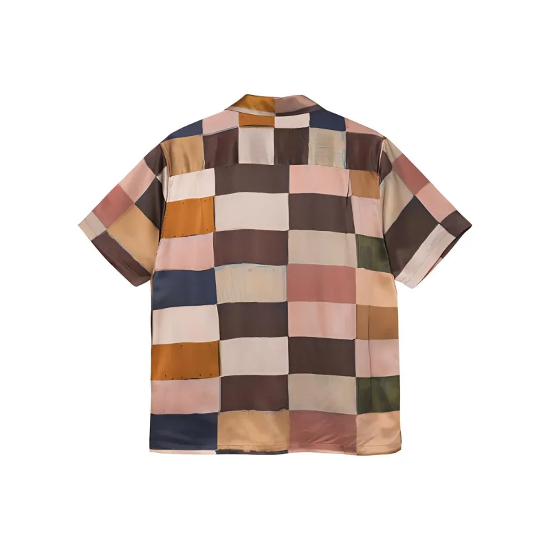 Stussy Painted Check Silk Shirt-1