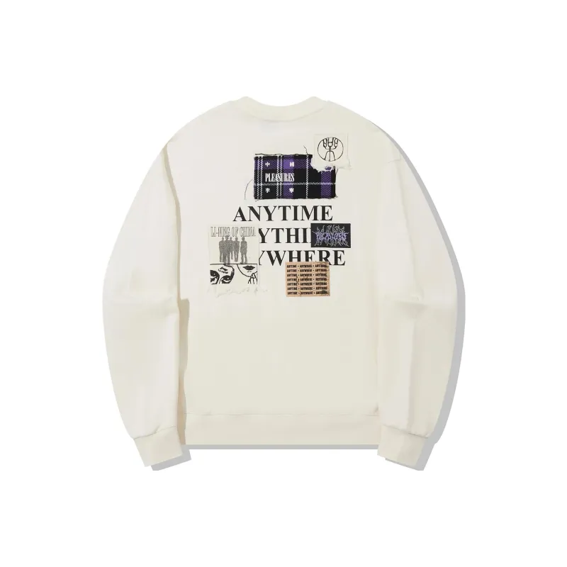 Pleasures X LiNing Sweatshirts Unisex Ecru-0