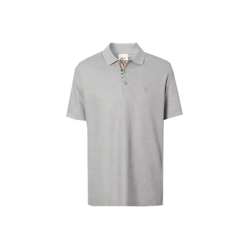 Burberry Polo Shirt Men's Light Heather Gray