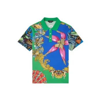 VERSACE Polo Shirts Men Green