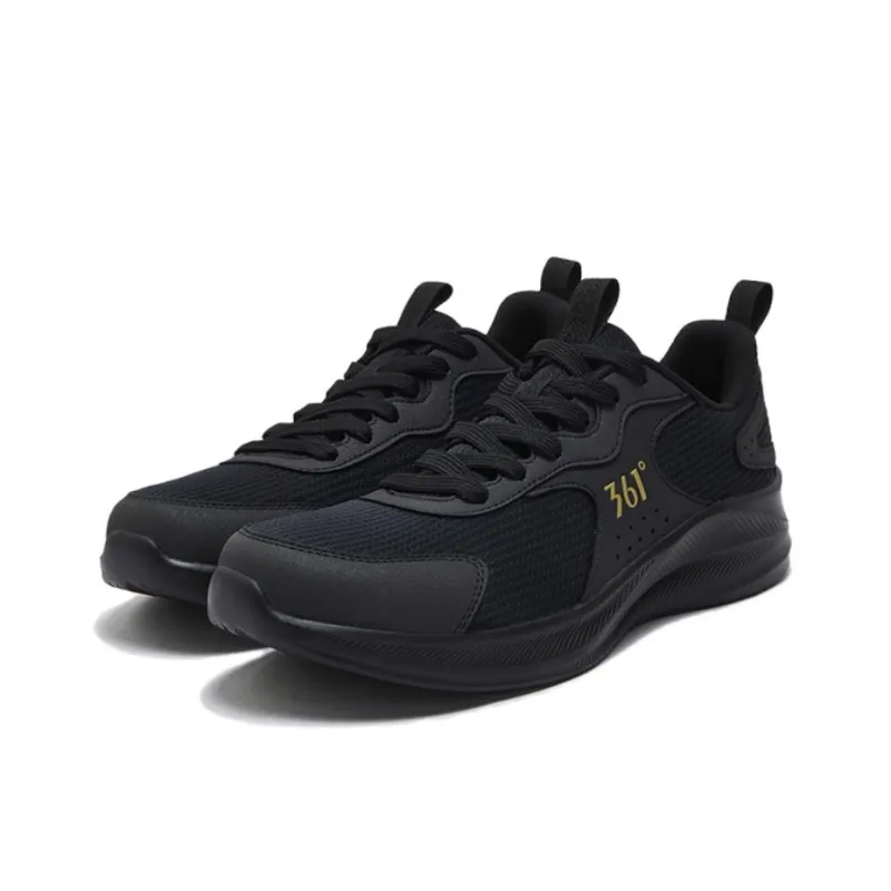 361° Cushioning Slip Resistant Low Top Casual Running Shoes Men's Obsidian Black-2