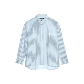 Jacquemus Striped Collared Long Sleeve Shirt
