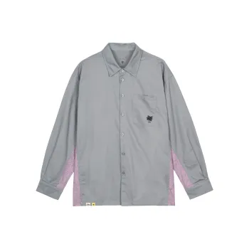 Steven Harrington X LINING Skateboard Shirts Men Gray