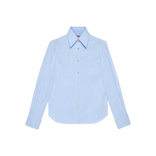GUCCI Logo embroidered Striped Shirt