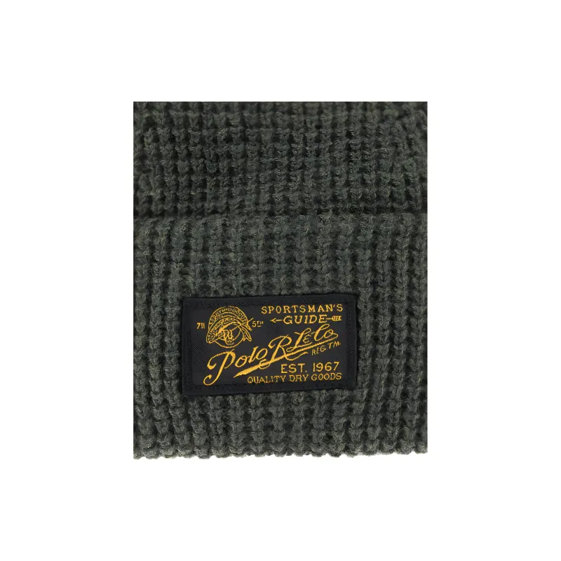 Polo Ralph Lauren Logo Patch Ribbed Beanie-2