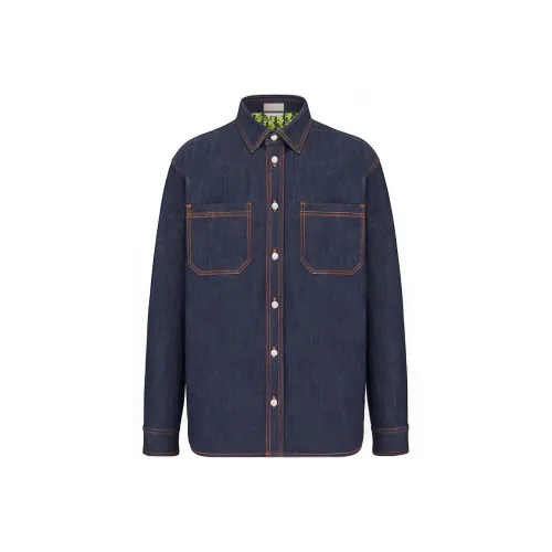 DIOR Quarterly New Products Shirts Men Blue