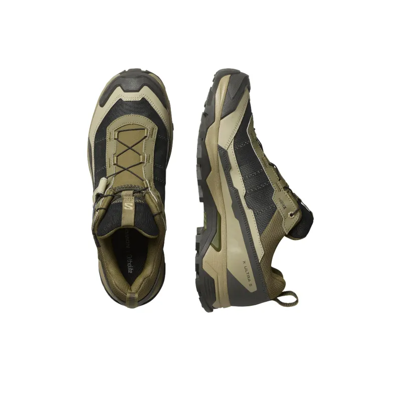 SALOMON X ULTRA 5 Low Top Hiking Shoes Men's Green Brown-1