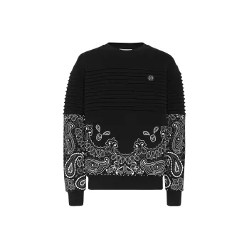 PHILIPP PLEIN Paisley print Cotton Sweatshirt