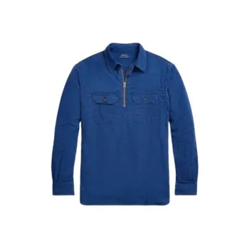 Polo Ralph Lauren Classic Fit Indigo Popover Workshirt Shirt Men's Dark Blue