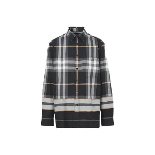 Burberry SS22 Shirt Fall Men's Black Gray Color