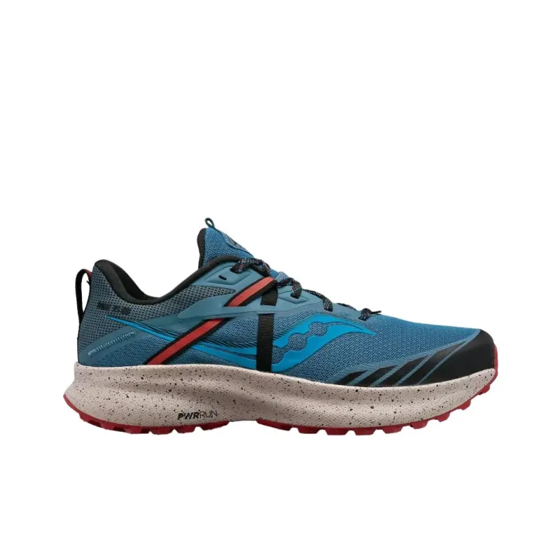 Saucony Ride 15 Anti Slip Wear Resistant Low Top Trail Running Shoes Men's Blue-1