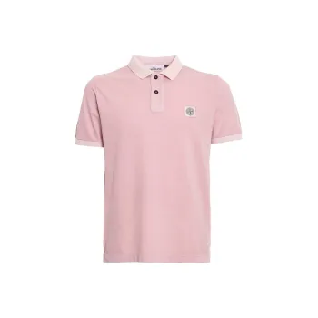 STONE ISLAND Polo Shirts Men Pink