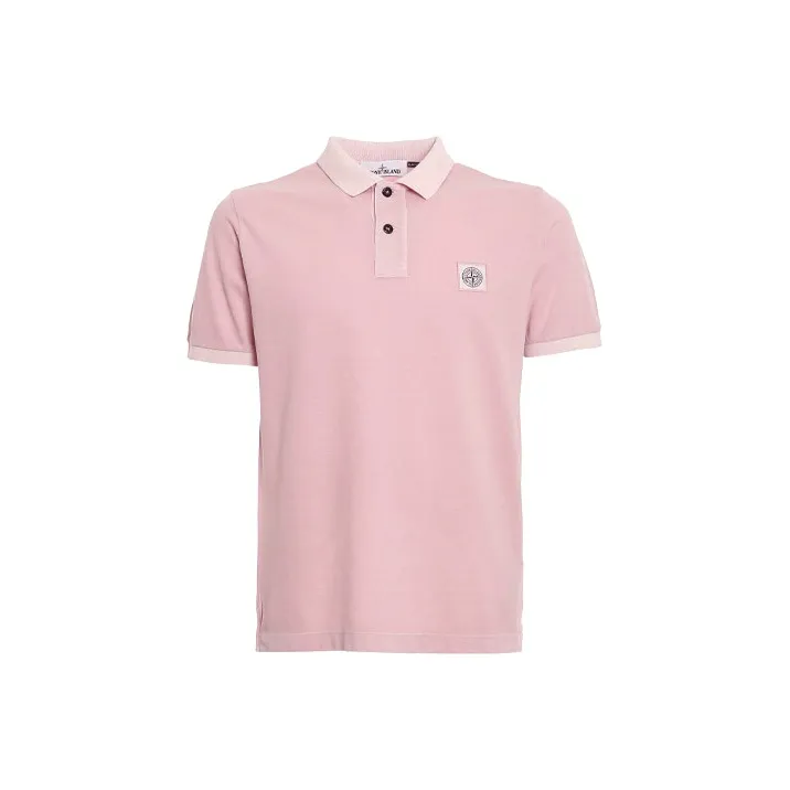 STONE ISLAND Polo Shirts Men Pink-0