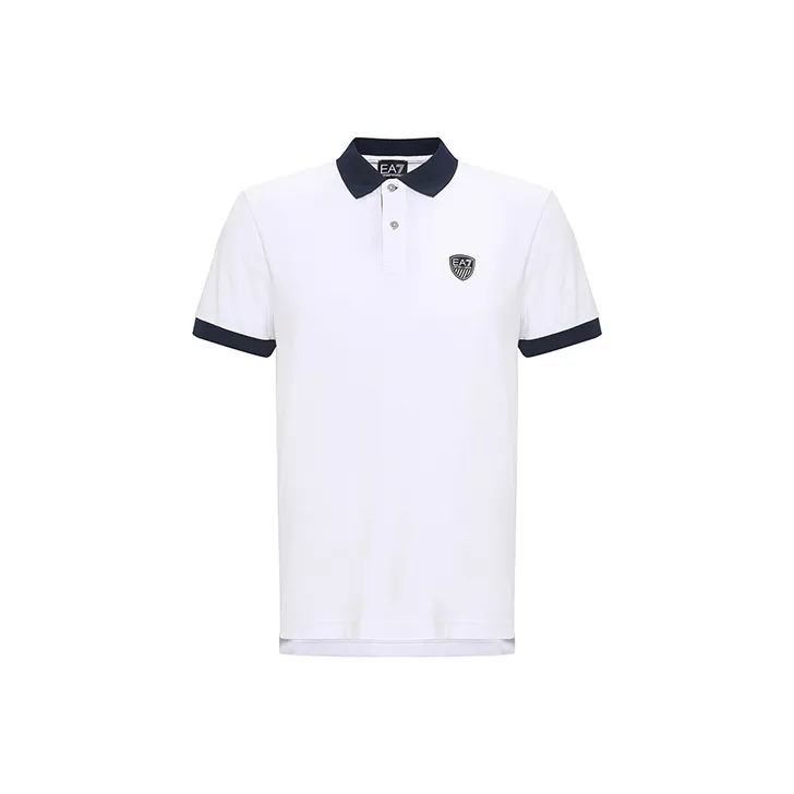 EMPORIO ARMANI EA7 SS22 Polo Shirt Men's White Back To School Season-0