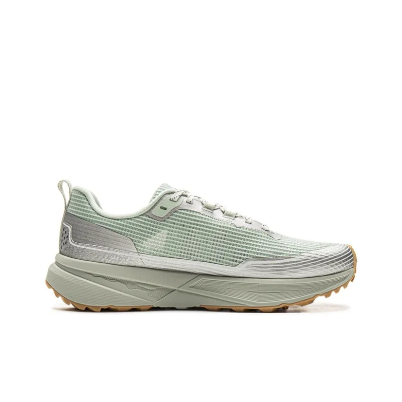 LiNing CF Tracing Slip Resistant, Abrasion Resistant Cushioning Low Top Hiking Shoes Unisex Silver Green-1