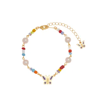 STUGAZI Copper 24K Gold Plated Shell Pearl Bracelets Unisex