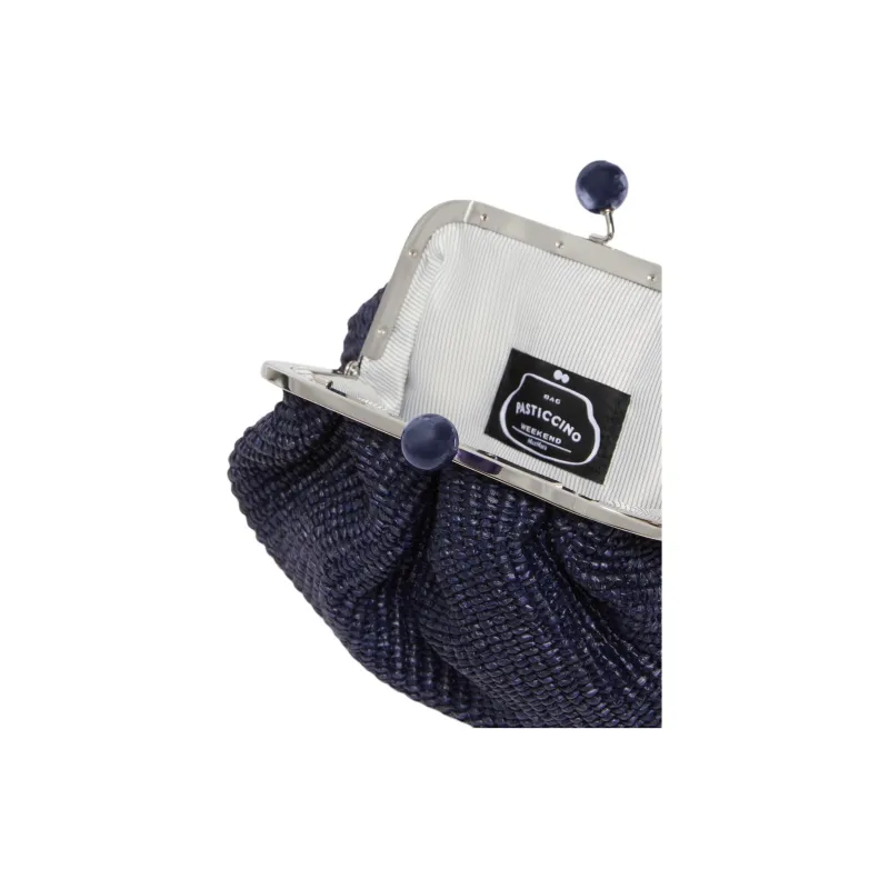 WEEKEND MaxMara Pasticcino Cotton Clutch Small Size Women's Dark Purple-3