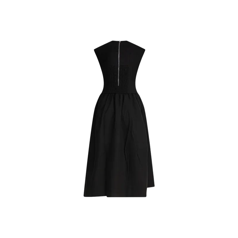 GANNI Pleat detailing Midi Dress-1