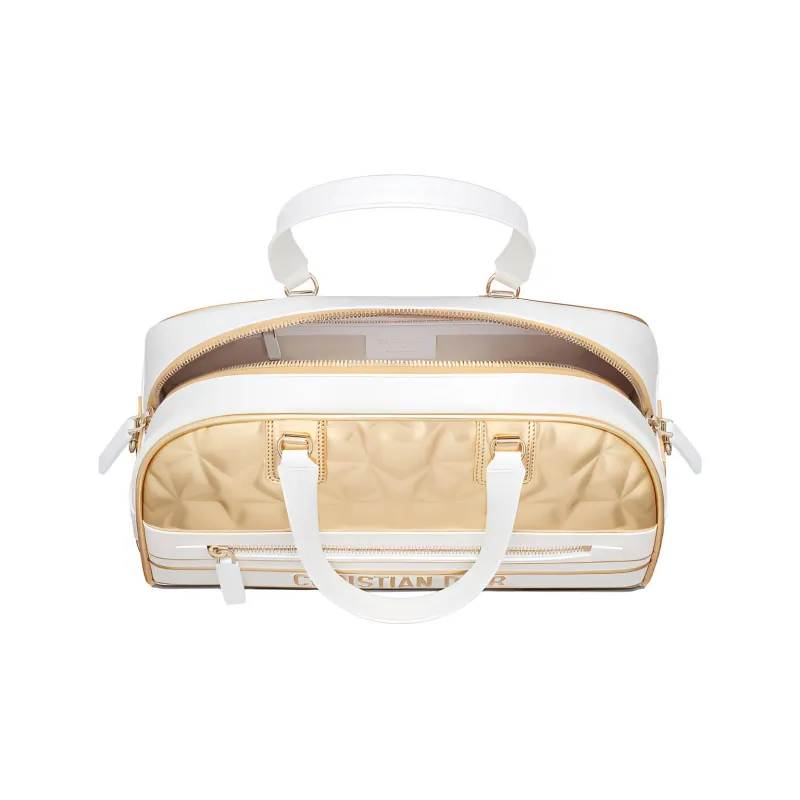 DIOR Calfskin Shoulder Bag, Crossbody Bag, Handbag Unisex Black Gold-2