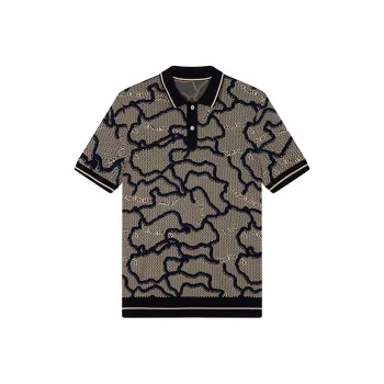 DAVID NAMAN Polo Shirts Men Khaki