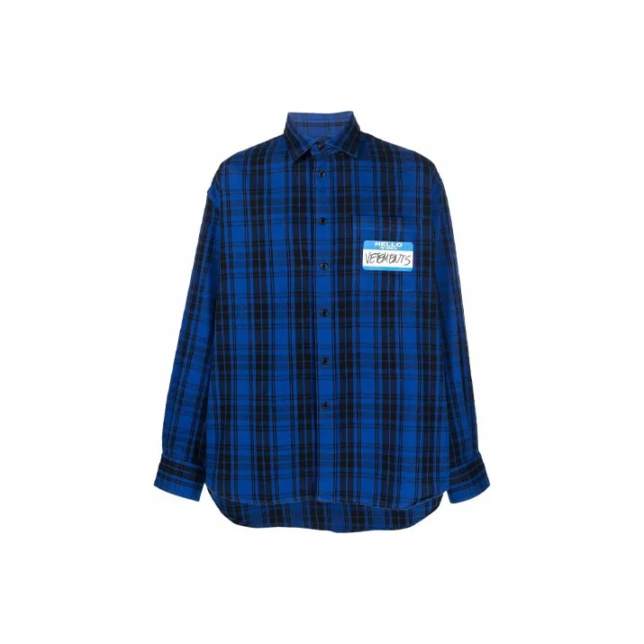 Vetements Shirts Men Blue-0
