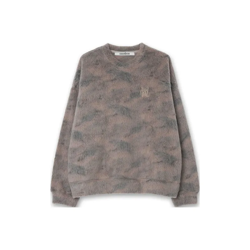 KIMHEKIM NEO COIN LOGO EMBROIDERED BRUSHED SWEATSHIRT Sweatshirt Unisex OLIVE/Olive-0