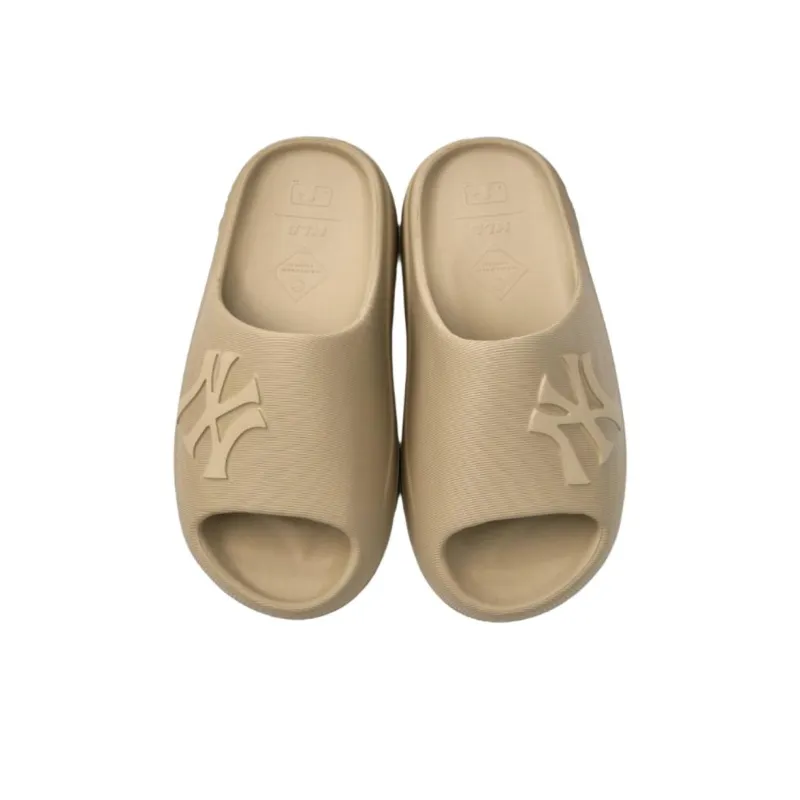 MLB New York Yankees Slip Resistant Abrasion Resistant Slide Slippers Unisex Brown-3