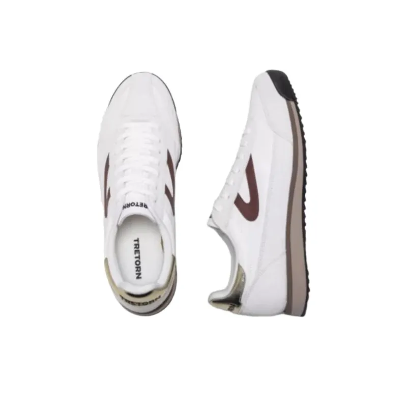 TRETORN Rawlins Low-Top Casual Shoes Unisex White Champagne Brown-2